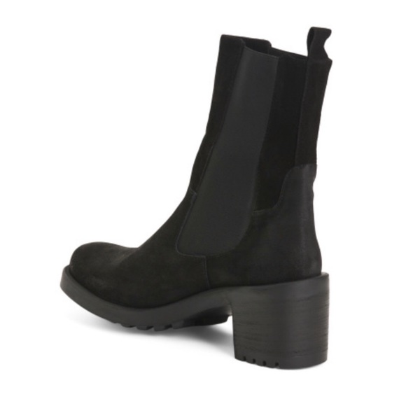 EMANUELE CRASTO Black Suede Leather Chelsea Lug Sole Boots EU 39=8.5-9 - Picture 14 of 14